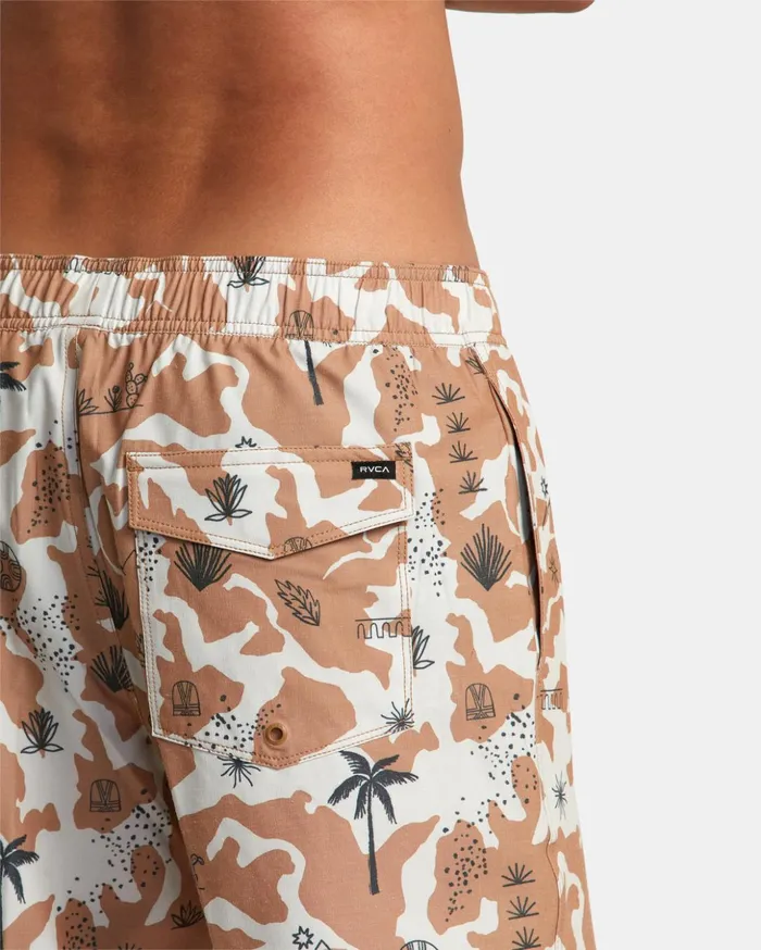 RVCA Boardshorts Atlas Elastic Waist Boardshorts 17034 Camel 8211 Men