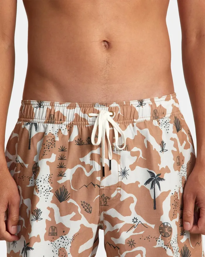RVCA Boardshorts Atlas Elastic Waist Boardshorts 17034 Camel 8211 Men