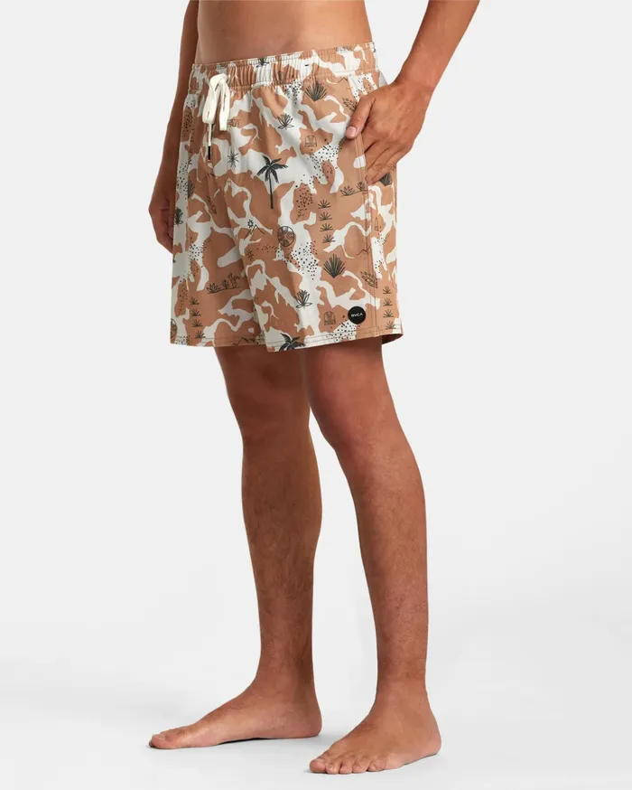 RVCA Boardshorts Atlas Elastic Waist Boardshorts 17034 Camel 8211 Men