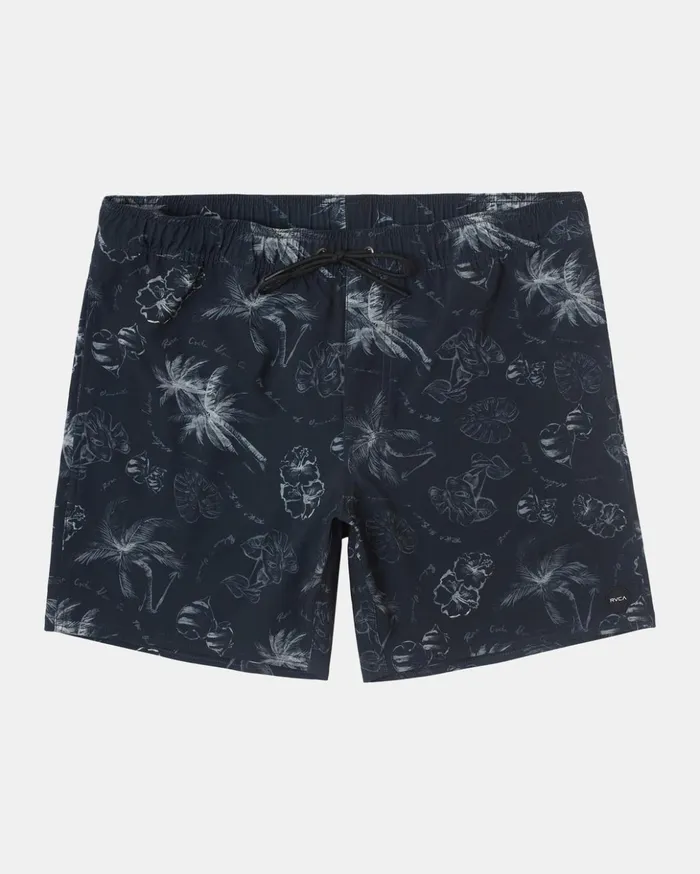 RVCA Boardshorts VA Pigment Elastic Waist Boardshorts 17034 Black 8211 Men