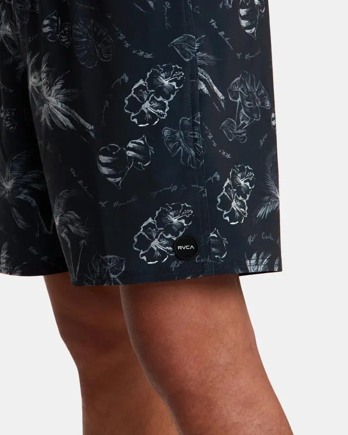 RVCA Boardshorts VA Pigment Elastic Waist Boardshorts 17034 Black 8211 Men