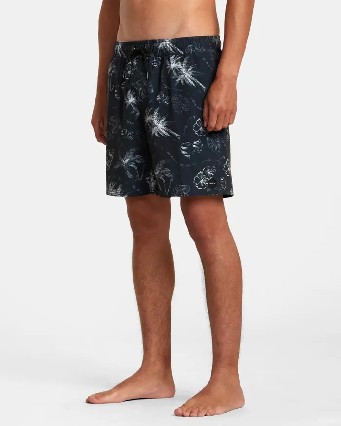RVCA Boardshorts VA Pigment Elastic Waist Boardshorts 17034 Black 8211 Men