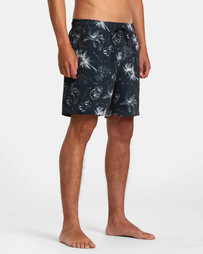 RVCA Boardshorts VA Pigment Elastic Waist Boardshorts 17034 Black 8211 Men