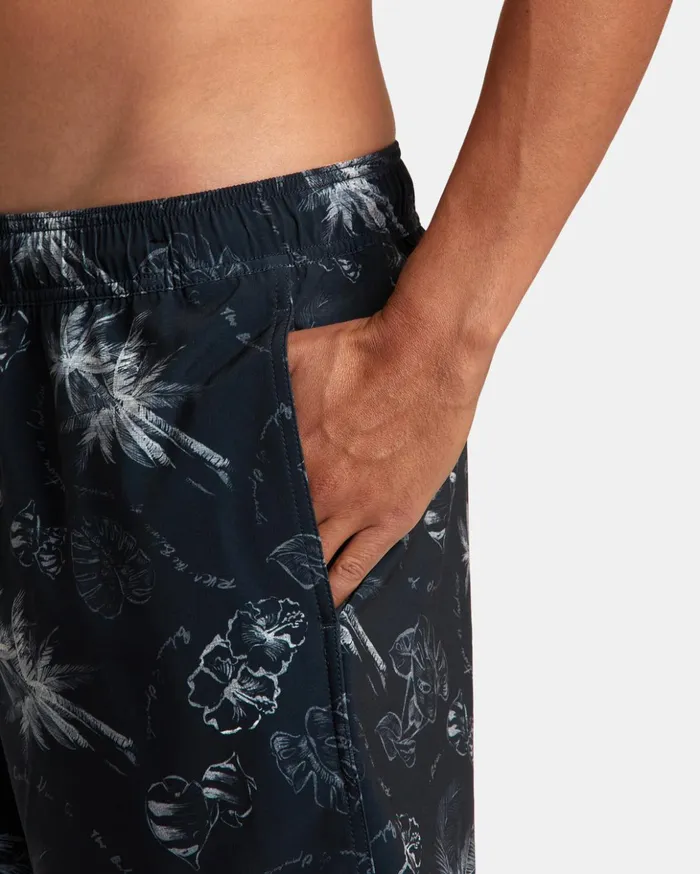 RVCA Boardshorts VA Pigment Elastic Waist Boardshorts 17034 Black 8211 Men