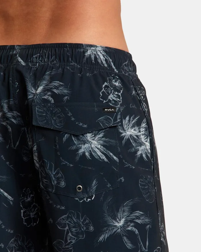 RVCA Boardshorts VA Pigment Elastic Waist Boardshorts 17034 Black 8211 Men