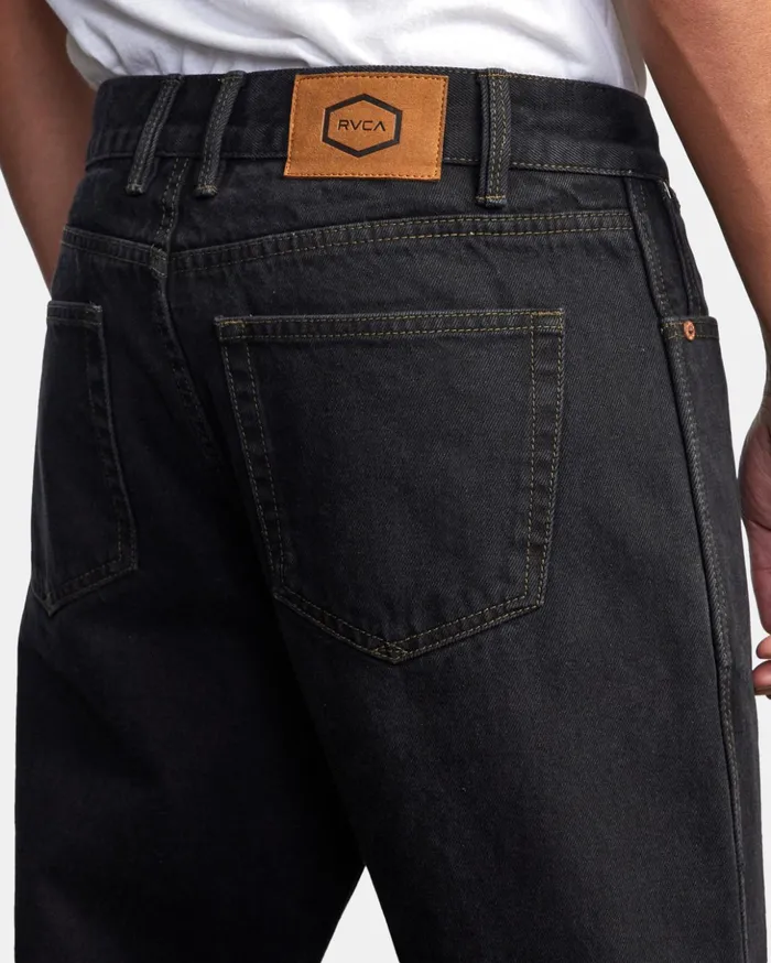 RVCA Denim New Dawn Straight Fit Denim Jeans Vintage Black 8211 Men