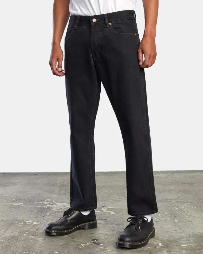 RVCA Denim New Dawn Straight Fit Denim Jeans Vintage Black 8211 Men