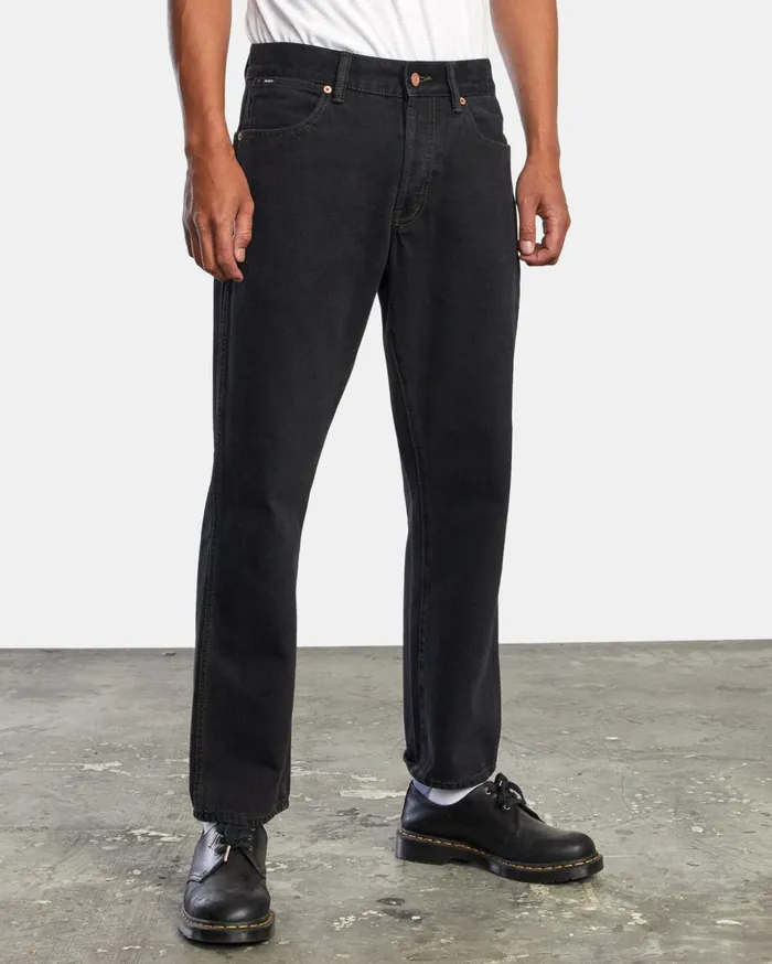 RVCA Denim New Dawn Straight Fit Denim Jeans Vintage Black 8211 Men