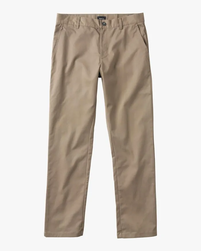 RVCA Denim Pants Boy039s Weekday Stretch Pants Dark Khaki 8211 Boys