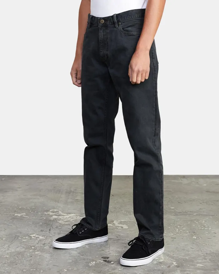 RVCA Denim Weekend Straight Fit Jeans Black Overdye 8211 Men