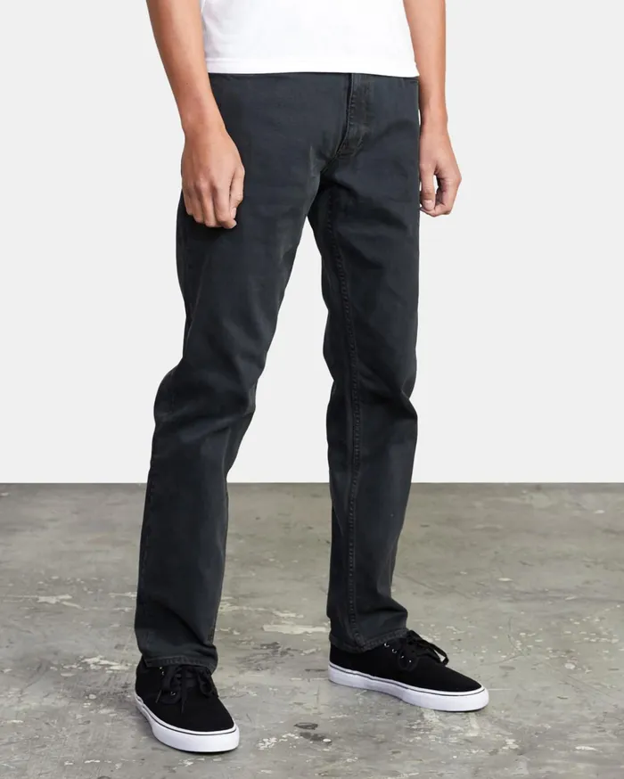RVCA Denim Weekend Straight Fit Jeans Black Overdye 8211 Men