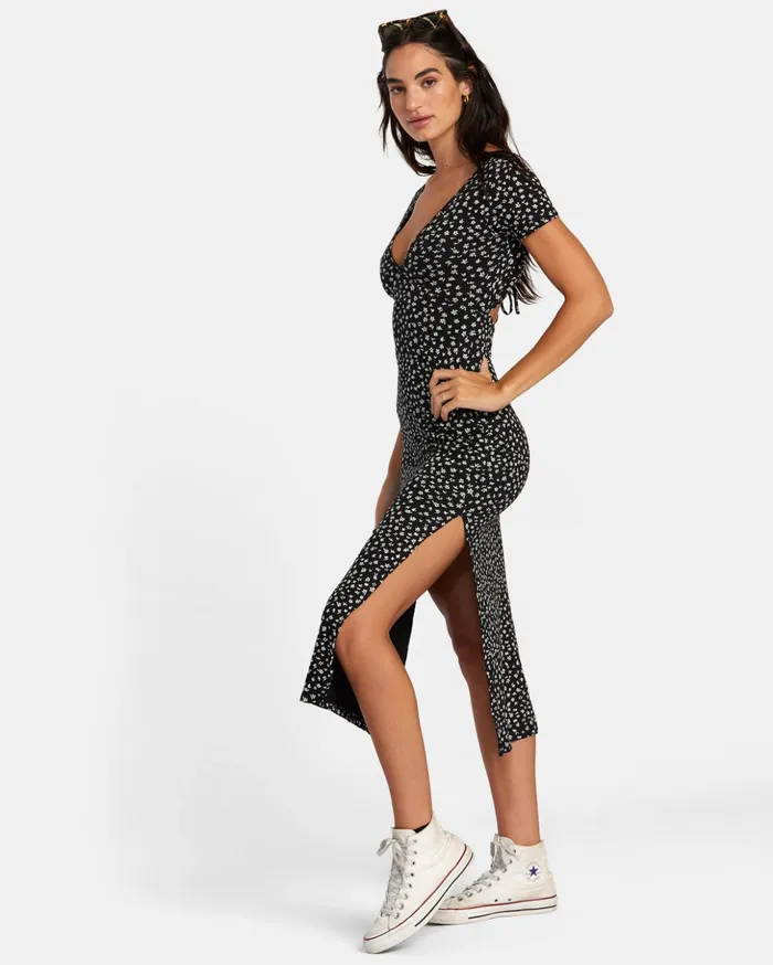 RVCA Dresses Rompers Smitten Midi Dress Rvca Black 8211 Women