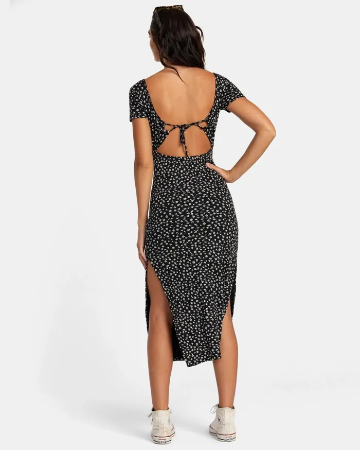 RVCA Dresses Rompers Smitten Midi Dress Rvca Black 8211 Women