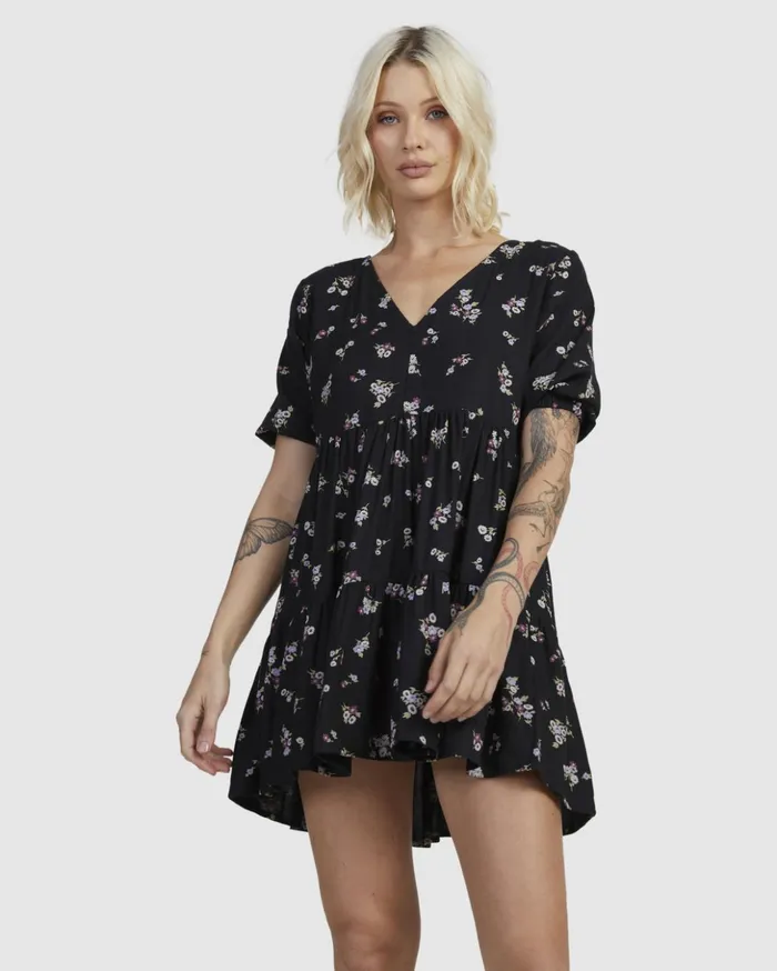 RVCA Dresses Rompers Sprinkle Vienna Mini Dress Rvca Black 8211 Women