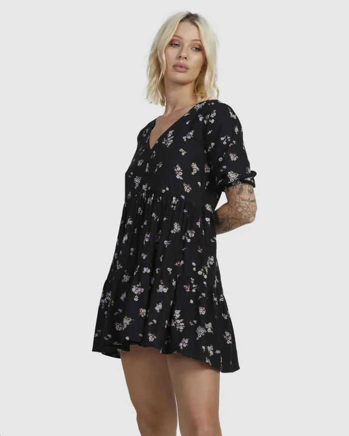RVCA Dresses Rompers Sprinkle Vienna Mini Dress Rvca Black 8211 Women