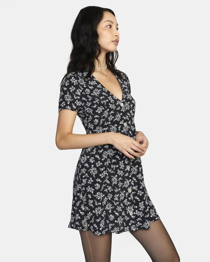 RVCA Dresses Rompers Understated Mini Dress Black 8211 Women