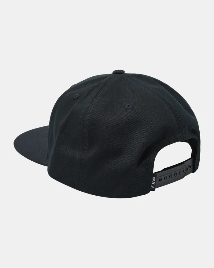 RVCA Hats Beanies Big RVCA Stitched Snapback Hat Black 8211 Men