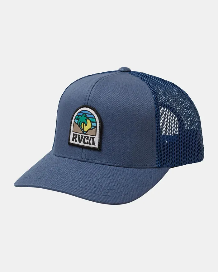 RVCA Hats Beanies Sundowner Trucker Hat Blue 8211 Men