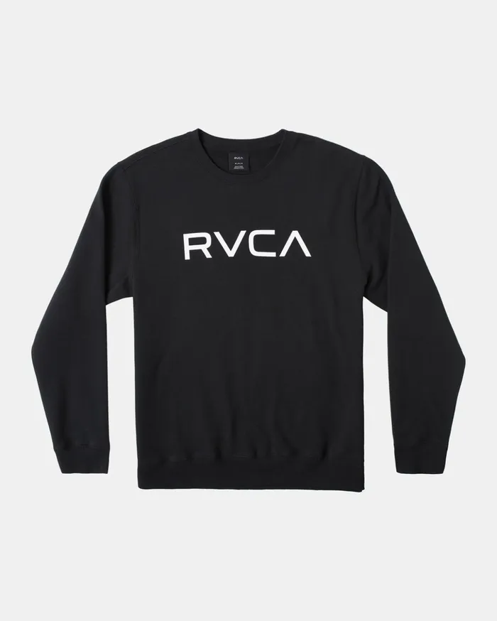 RVCA Hoodies Sweatshirts Big RVCA Crewneck Sweatshirt Black 8211 Men