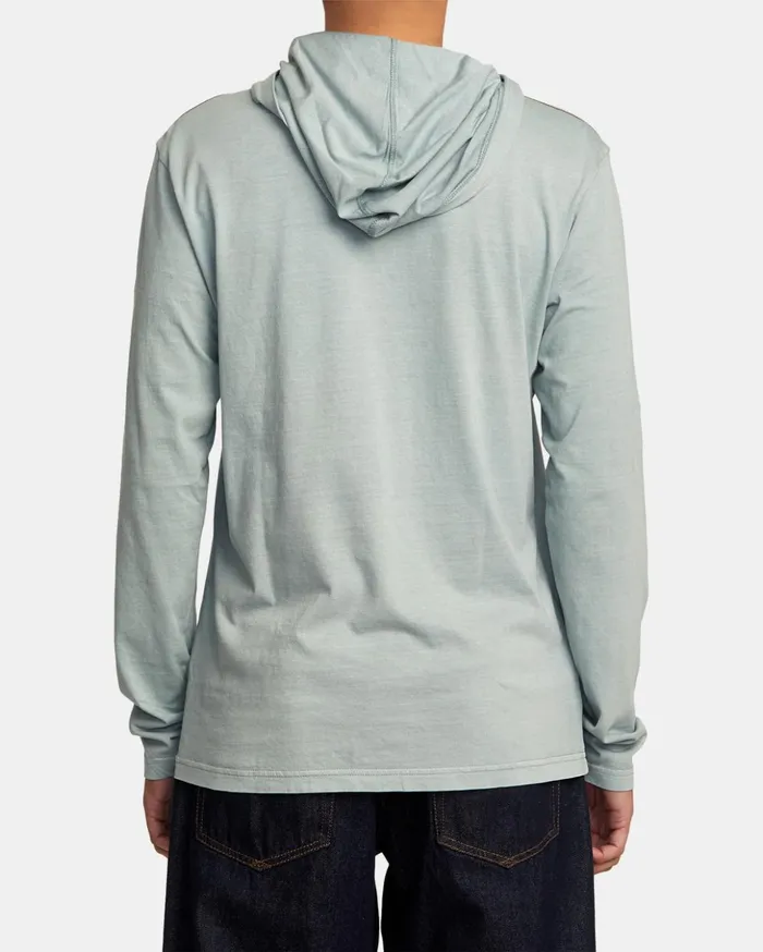RVCA Hoodies Sweatshirts PTC Pigment Hooded Long Sleeve Tee Iron 8211 Men