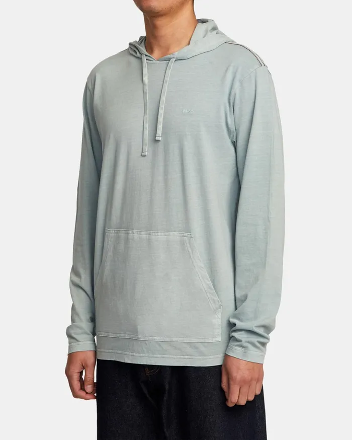 RVCA Hoodies Sweatshirts PTC Pigment Hooded Long Sleeve Tee Iron 8211 Men