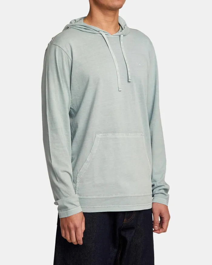 RVCA Hoodies Sweatshirts PTC Pigment Hooded Long Sleeve Tee Iron 8211 Men