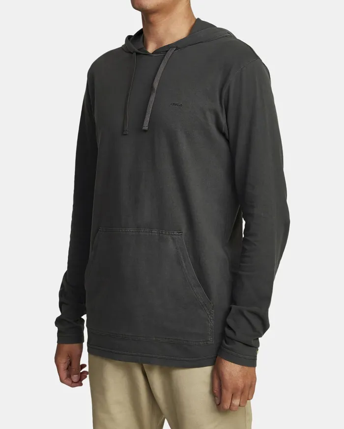 RVCA Hoodies Sweatshirts PTC PIGMENT HOODED LONG SLEEVE TEE Pirate Black 8211 Men RVCA Hoodies Sweatshirts PTC PIGMENT HOODED LONG SLEEVE TEE Pirate Black 8211 Men