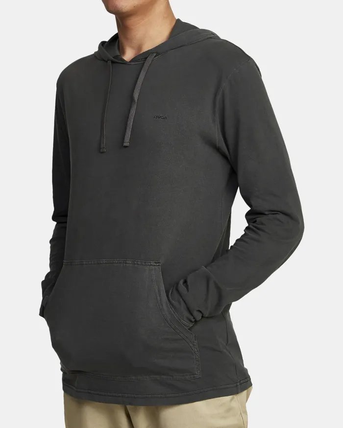 RVCA Hoodies Sweatshirts PTC PIGMENT HOODED LONG SLEEVE TEE Pirate Black 8211 Men RVCA Hoodies Sweatshirts PTC PIGMENT HOODED LONG SLEEVE TEE Pirate Black 8211 Men