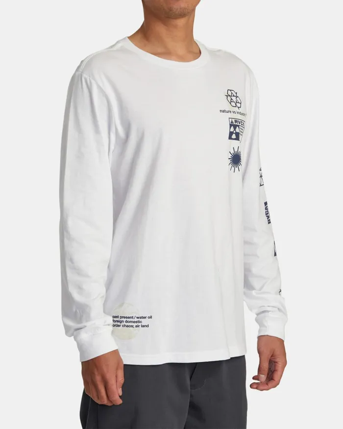 RVCA Long Sleeves Infografik Long Sleeve Tee White 8211 Men