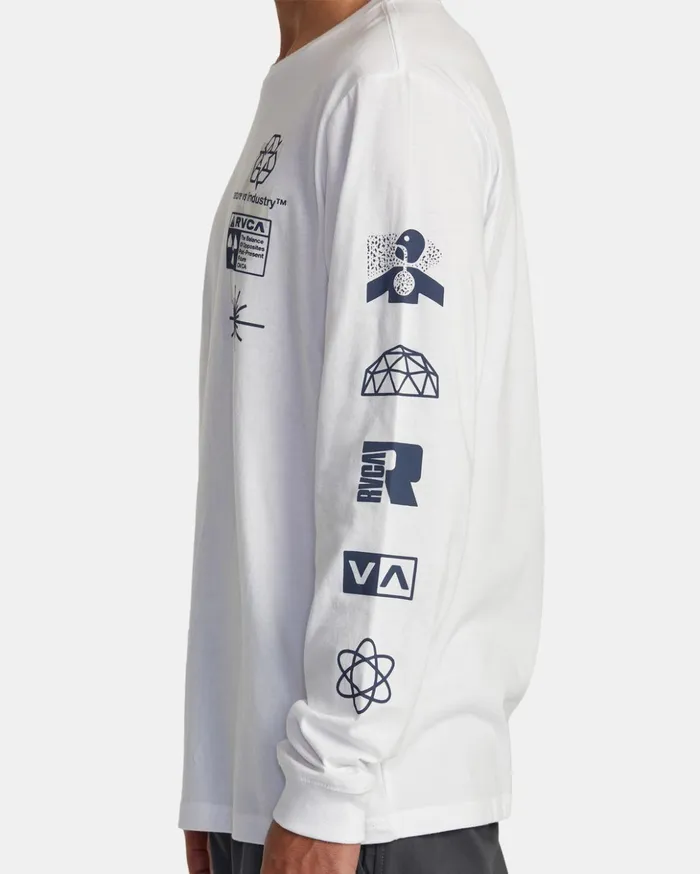 RVCA Long Sleeves Infografik Long Sleeve Tee White 8211 Men