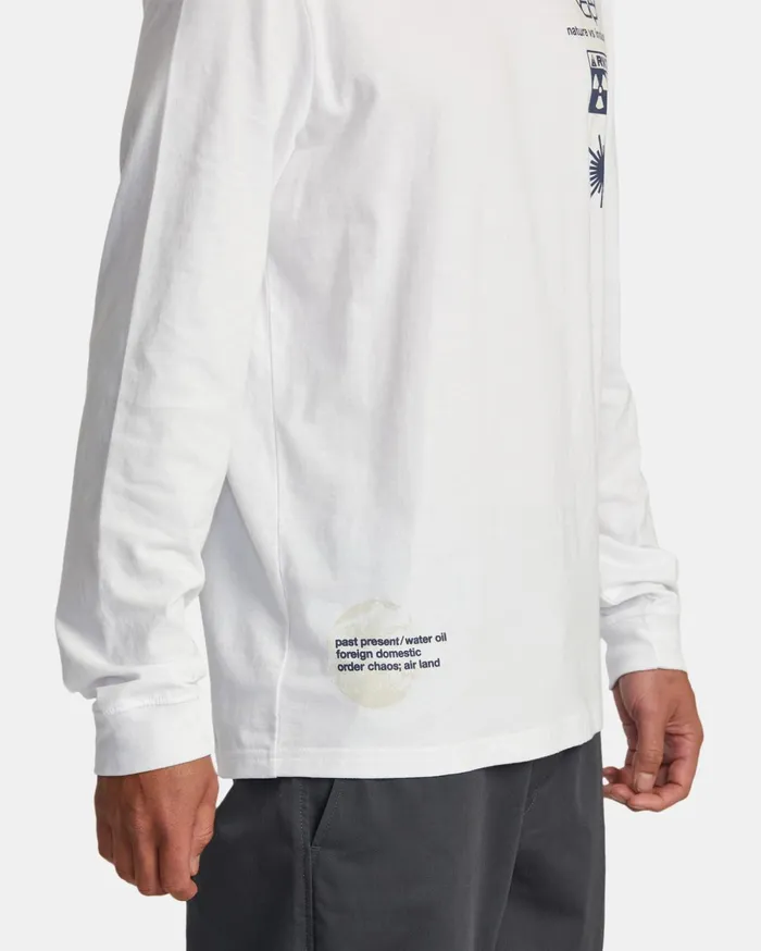 RVCA Long Sleeves Infografik Long Sleeve Tee White 8211 Men