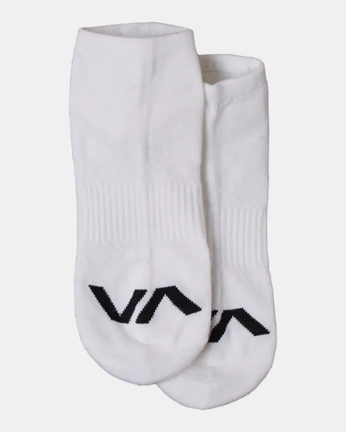 RVCA Other Accessories 3 Pack Sport Logo Super NoShow Socks White 8211 WomenMen