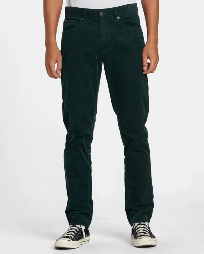 RVCA Pants Daggers Pigment Corduroy Pants Hunter Green 8211 Men
