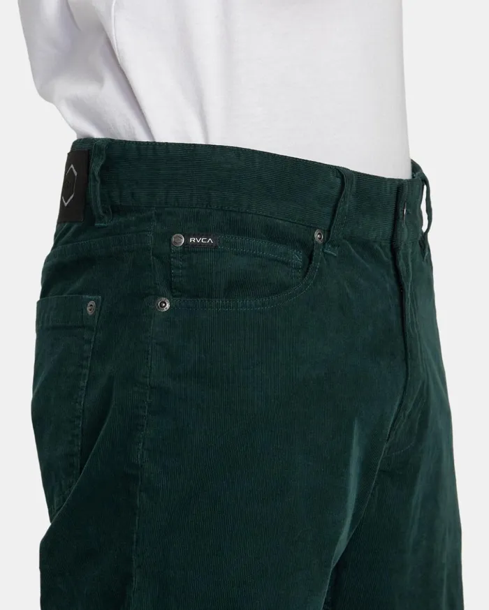 RVCA Pants Daggers Pigment Corduroy Pants Hunter Green 8211 Men