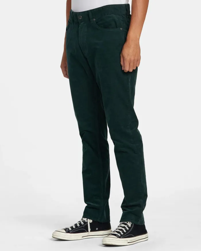 RVCA Pants Daggers Pigment Corduroy Pants Hunter Green 8211 Men