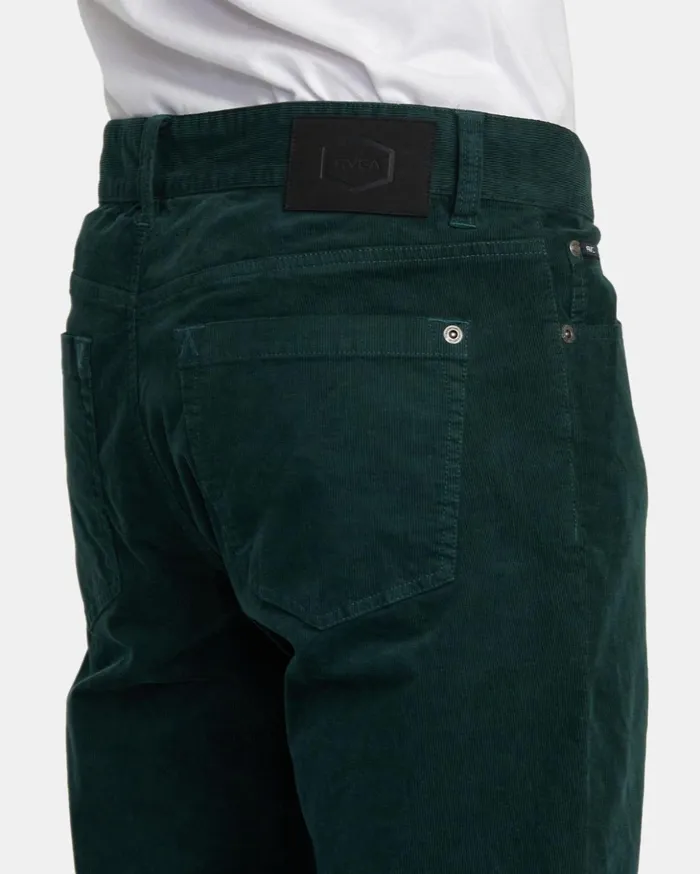 RVCA Pants Daggers Pigment Corduroy Pants Hunter Green 8211 Men