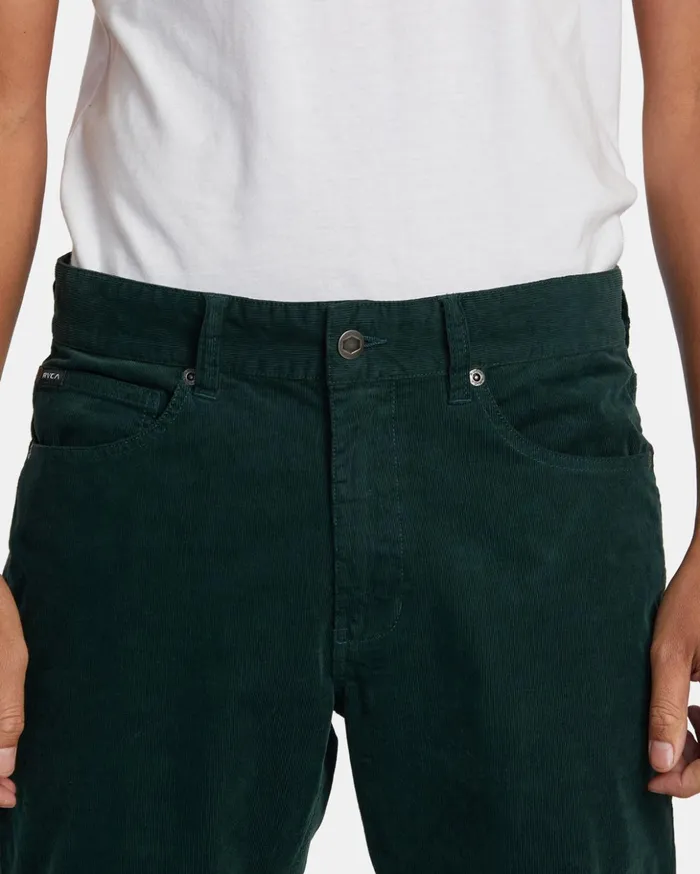 RVCA Pants Daggers Pigment Corduroy Pants Hunter Green 8211 Men