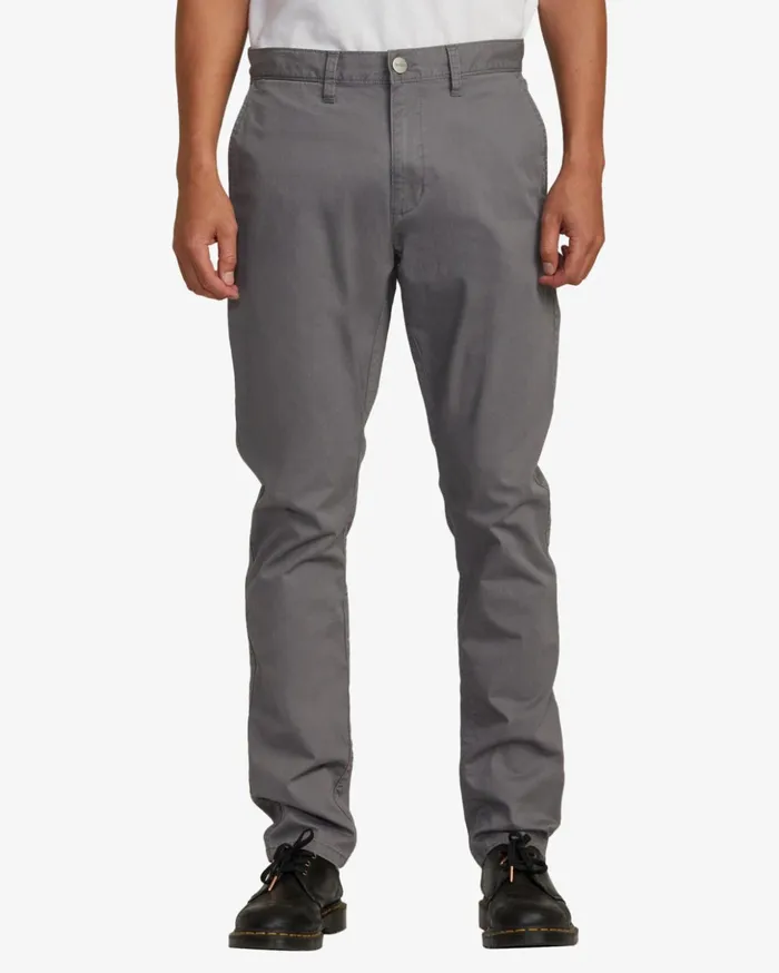 RVCA Pants Daggers Twill Slim Fit Pants Smoke 8211 Men