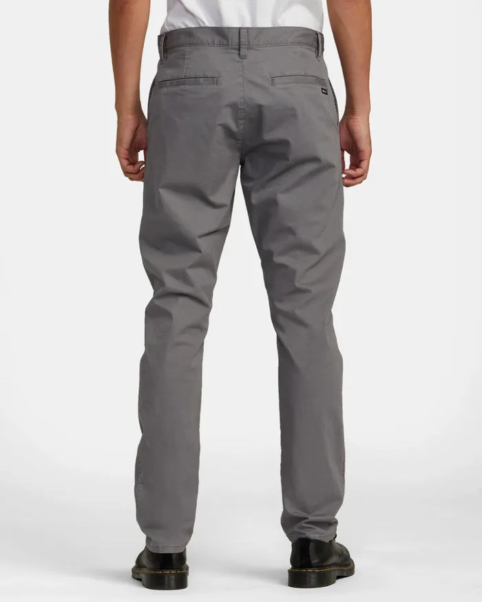 RVCA Pants Daggers Twill Slim Fit Pants Smoke 8211 Men