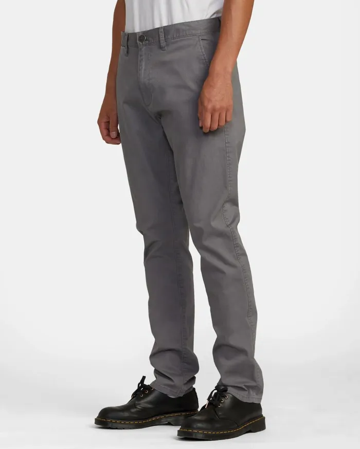RVCA Pants Daggers Twill Slim Fit Pants Smoke 8211 Men
