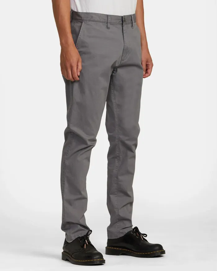 RVCA Pants Daggers Twill Slim Fit Pants Smoke 8211 Men