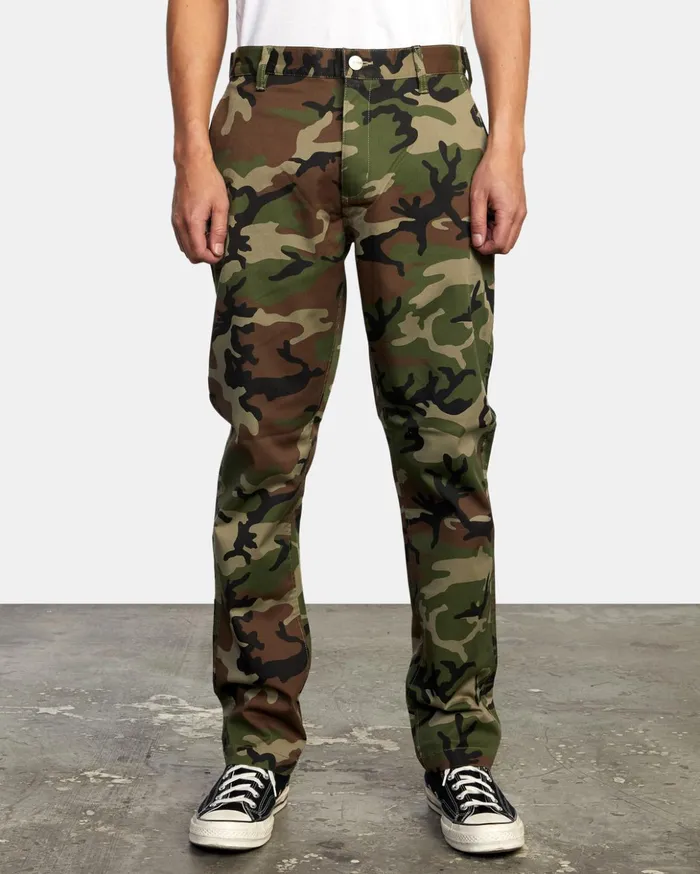 RVCA Pants The Weekend Stretch Pants Woodland Camo 8211 Men