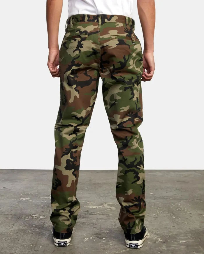 RVCA Pants The Weekend Stretch Pants Woodland Camo 8211 Men