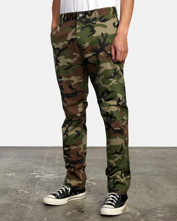 RVCA Pants The Weekend Stretch Pants Woodland Camo 8211 Men