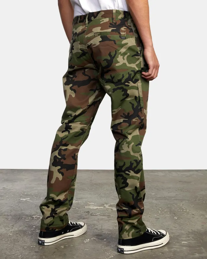 RVCA Pants The Weekend Stretch Pants Woodland Camo 8211 Men