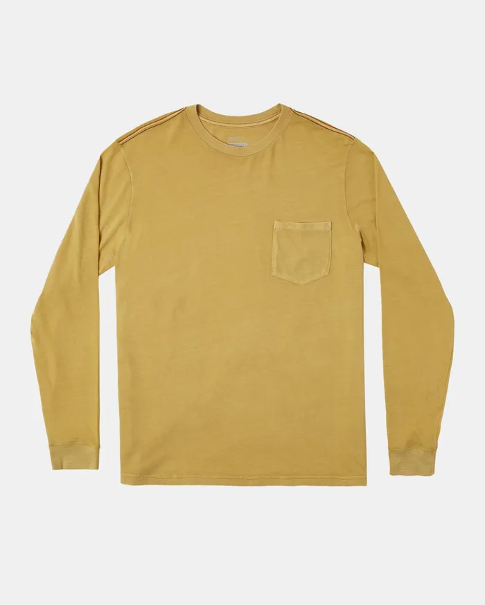 RVCA Pigment Dye Tees PTC Pigment Long Sleeve Tee Southern Moss 8211 Men
