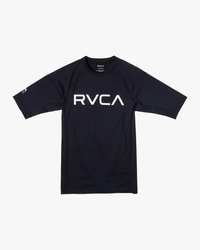 RVCA Rashguards Boy039s RVCA Short Sleeve Rashguard Black 8211 Boys