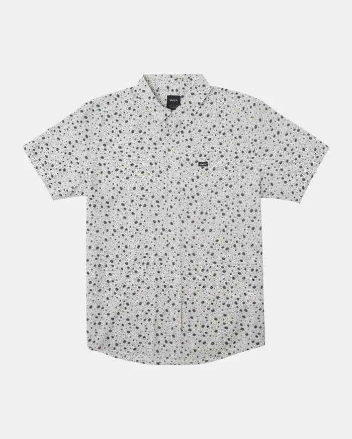RVCA Shirts Flannels English Roses Short Sleeve Shirt White 8211 Men