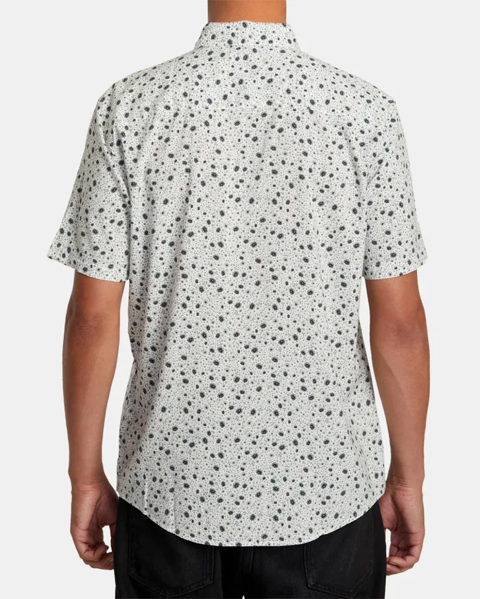 RVCA Shirts Flannels English Roses Short Sleeve Shirt White 8211 Men