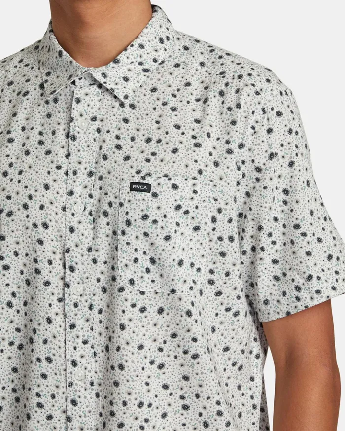 RVCA Shirts Flannels English Roses Short Sleeve Shirt White 8211 Men
